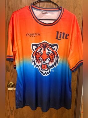 Detroit Tigers Promotional Soccer Jersey Tigres FC Orange Blue Mens Size XXL